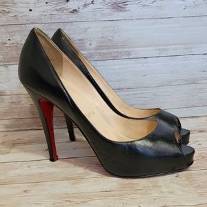 Christian Louboutin very prive 100m peeptoe pumps